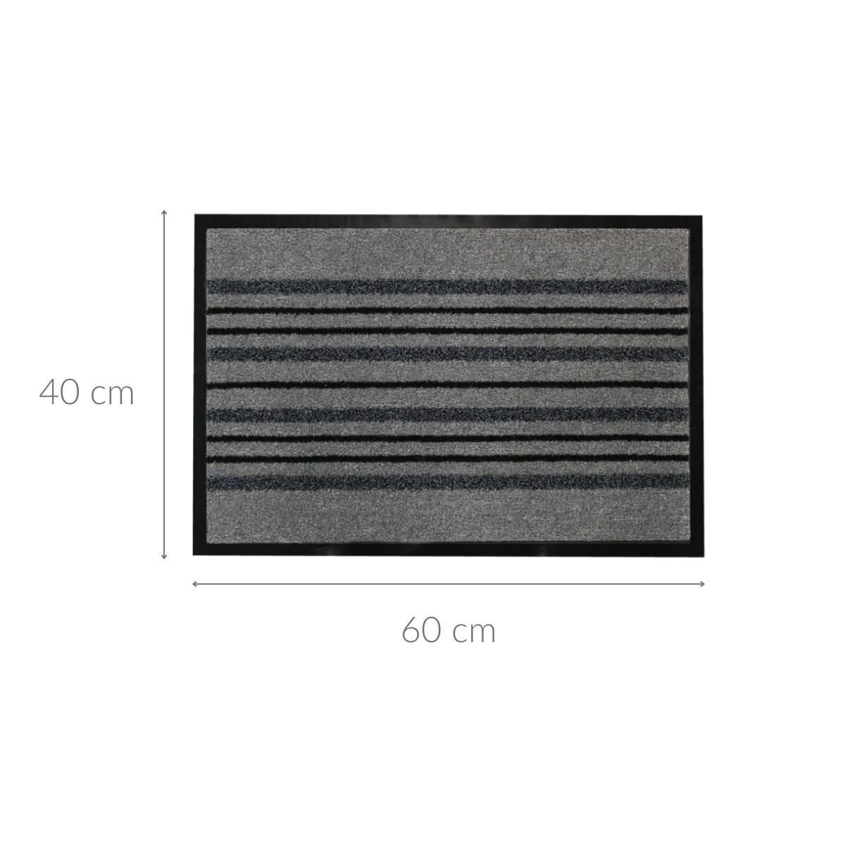FUSSMATTE Piano grau - Anthrazit, Kunststoff (40/60cm) - Douceur d´intérieur
