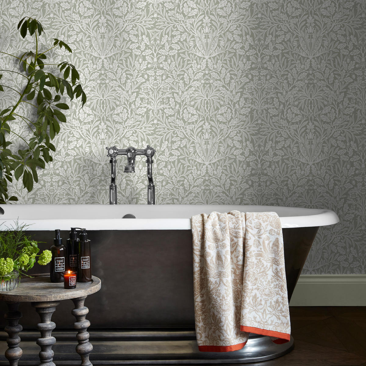 TAPETE Acorn Sage - Grün, Papier/Kunststoff (52/1000cm) - Graham & Brown