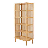 STANDREGAL Trundholm - Naturfarben, Holz (80/185/45cm) - [en.casa]