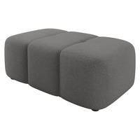 POLSTERHOCKER Furyn - Greige/Schwarz, Holzwerkstoff/Kunststoff (93/38/62cm) - MIRJAN24