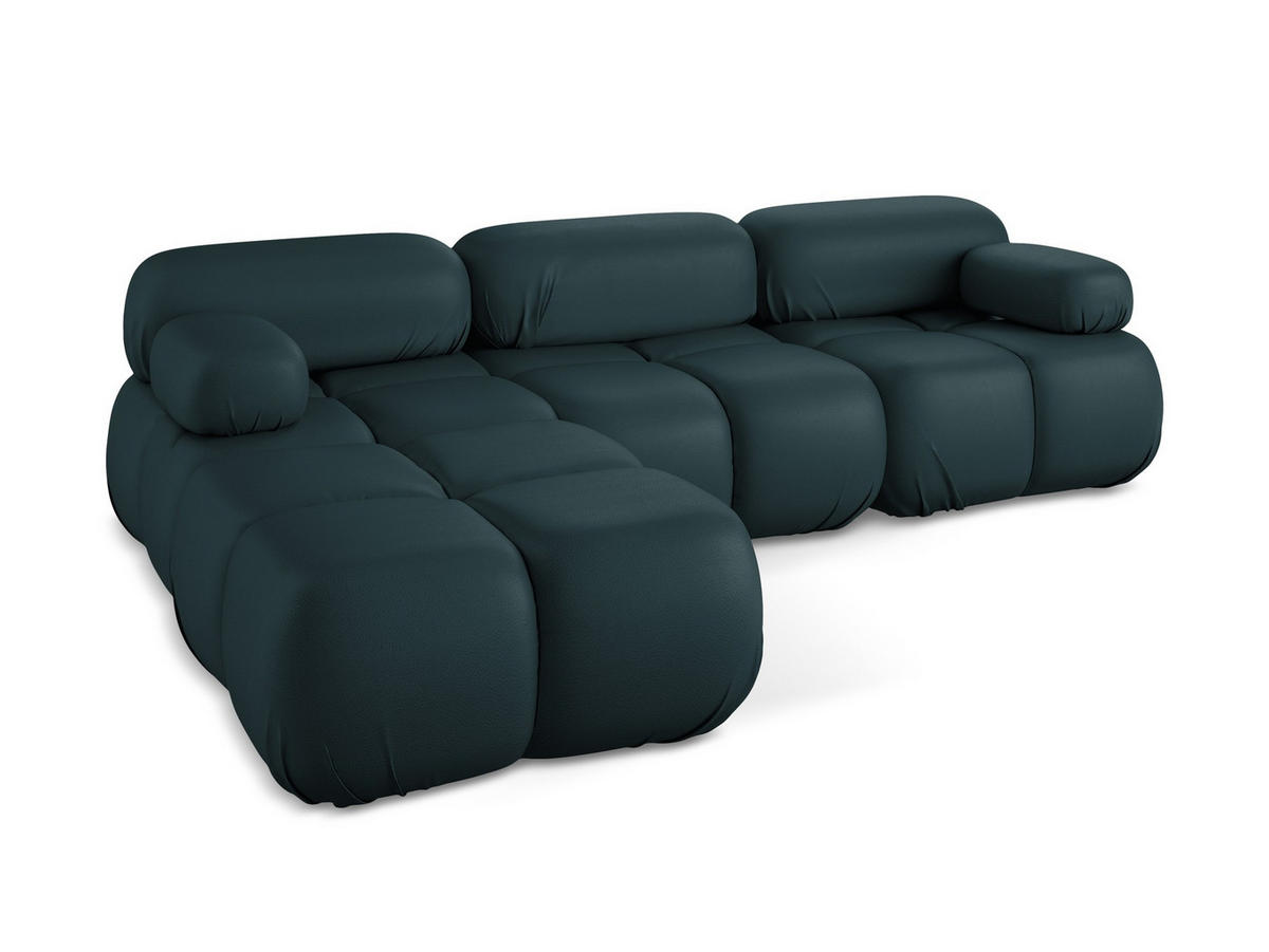 ECKSOFA Beidseitig Kunstleder Blau - Blau/Petrol, Leder/Kunststoff (285/191cm) - Makamii