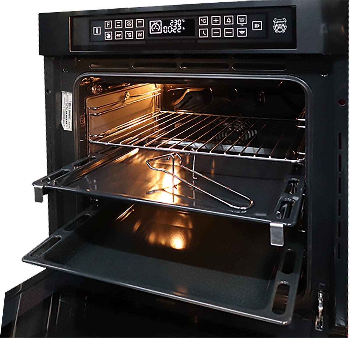 BACKOFEN-SET-HERD-EINBAUBACKOFEN EH 6306 RS + KCT 6110 FI Induktions Kochfeld 4 QuickHeat - Schwarz, Metall (59.4/54.3/59.4cm) - Kaiser Küchengeräte