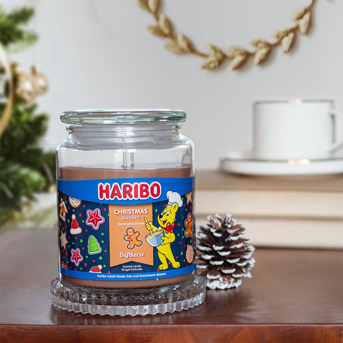 DUFTKERZE Haribo - Braun, Naturmaterialien/Glas (13cm)