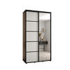 SCHWEBETÜRENSCHRANK 235,2/140/45 2-türig - Schwarz/Weiß, Holz/Metall (140/235/45cm) - Abiks Möbel