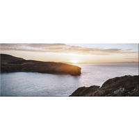 GLASBILD 80x30 cm Sonnenuntergang - Gelb, Glas (80/30cm) - artissimo