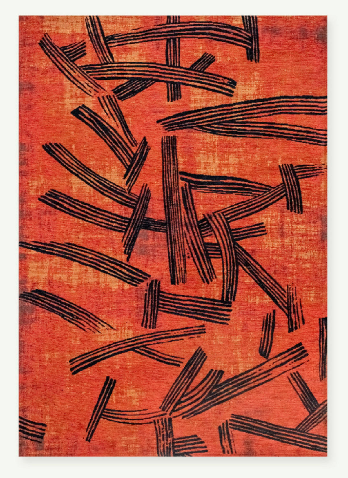 TEPPICH modern Flachgewebe KATANA Orange 240 x 340 cm - Orange, Textil (240/340cm) - Novatrend