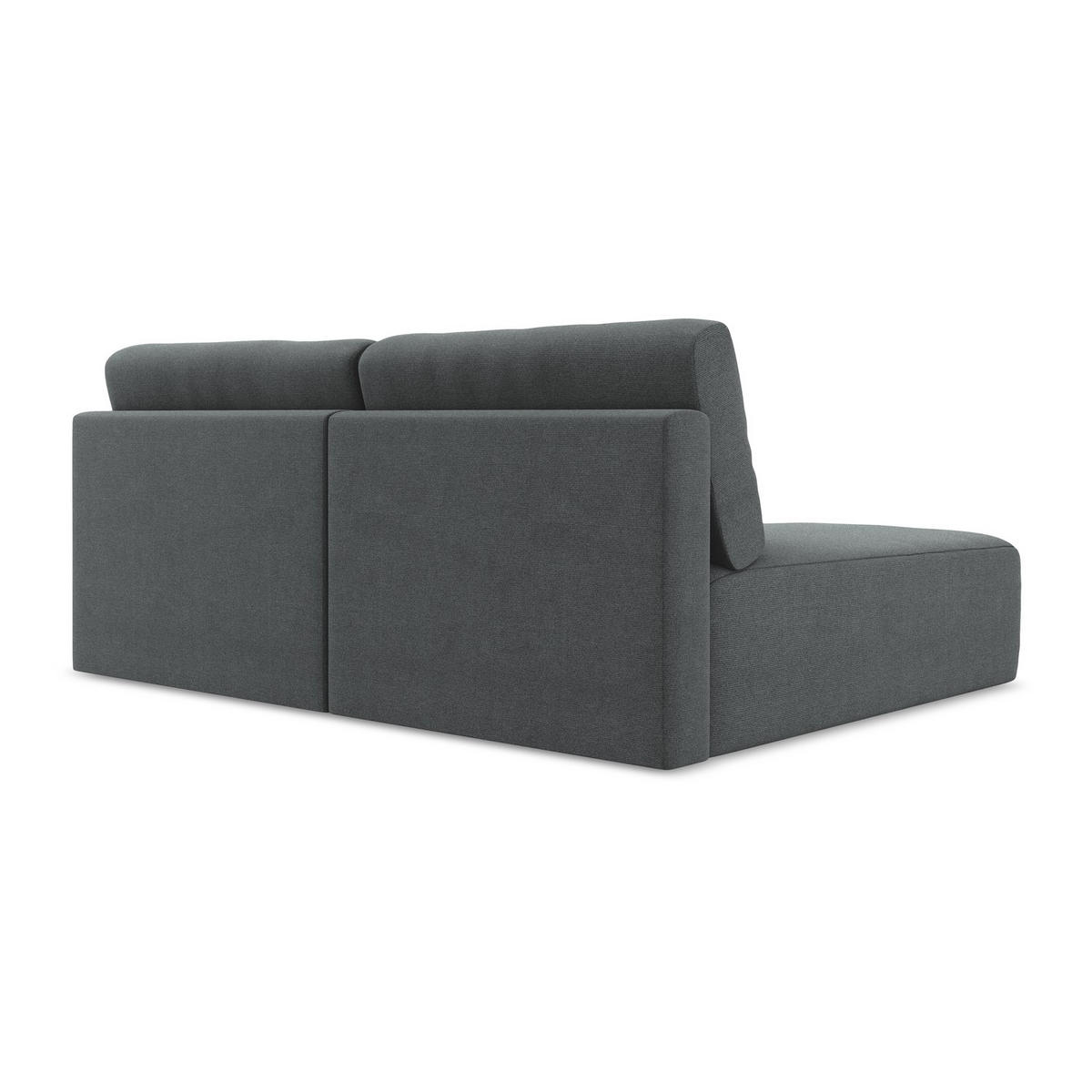 ECKSOFA mit Schlaffunktion links Strukturstoff Stoff Grau - Schwarz/Grau, Kunststoff/Textil (149/210cm) - LaMiaSofa