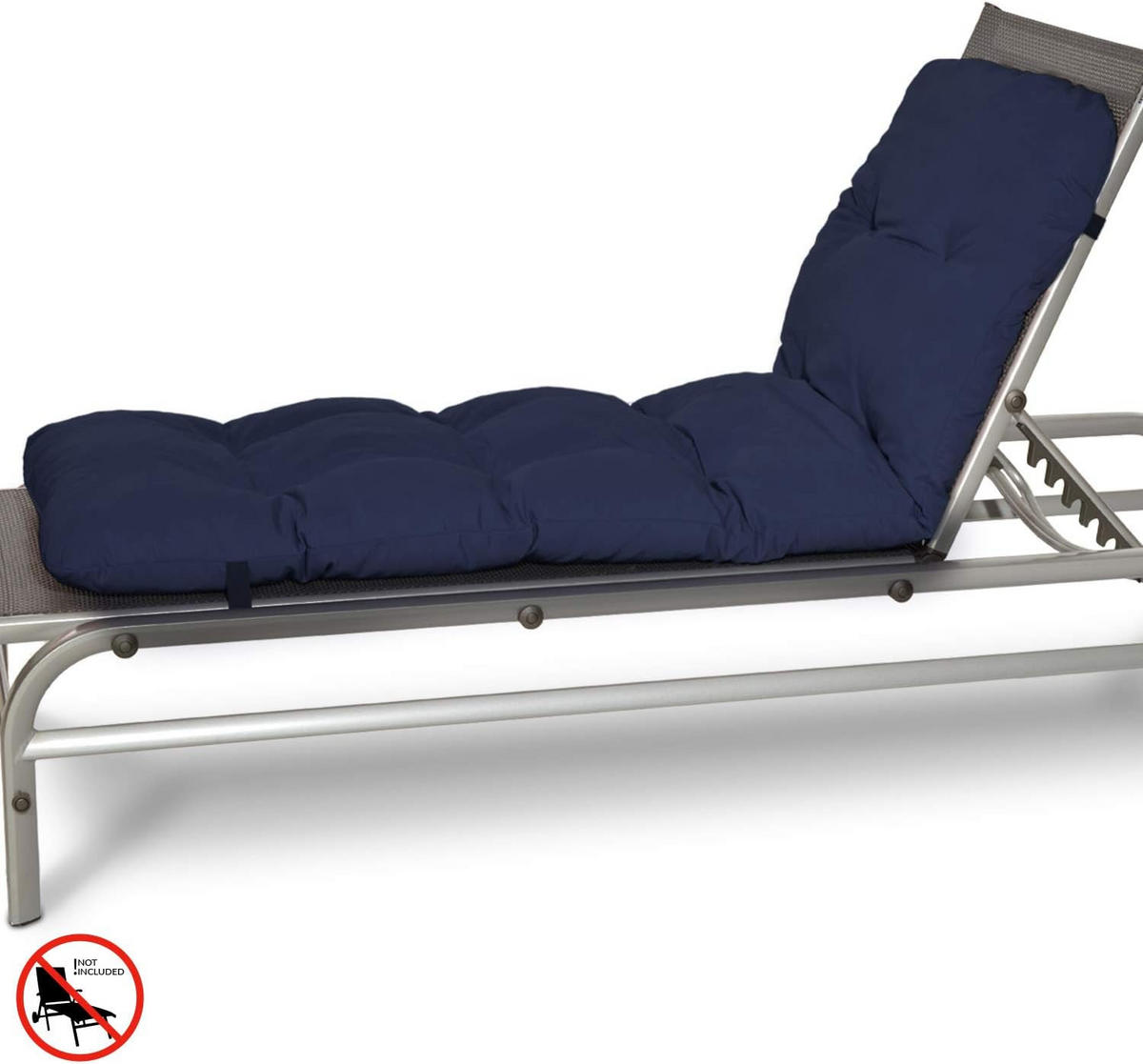ROLLLIEGENAUFLAGE Flair RL 190x60x8cm Dunkelblau (2tlg) - Dunkelblau, Textil (60/16/190cm) - Beautissu 
