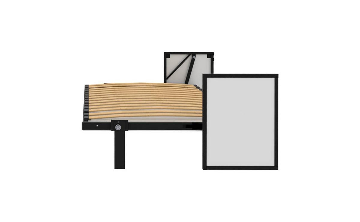 SCHRANKBETT Morphy Studio Modulares SizeFlex- und TypeFlex-System - 90x190, Horizontal - Schwarz, Metall (190/90cm) - WallBedKing