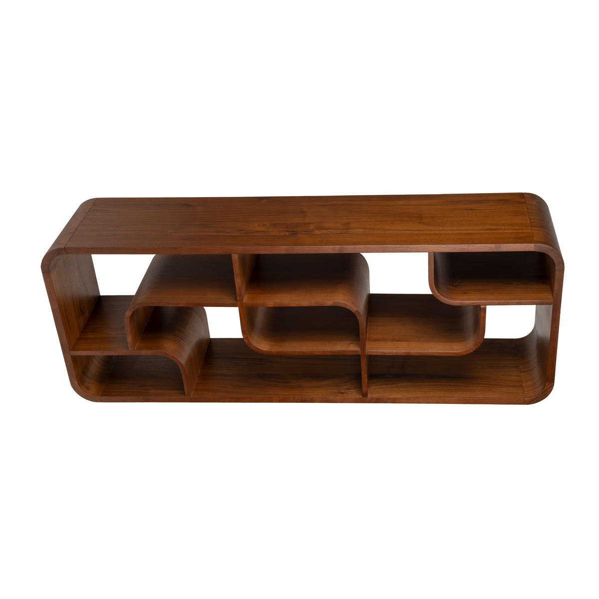 STANDREGAL Seven Niedrig Holz Dunkelbraun - Braun, Holzwerkstoff (60/160/35cm) - Zuiver