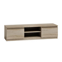 TV Lowboard Frank - Weiß Hochglanz/Anthrazit, Holzwerkstoff (140/36/40cm) - kommodly
