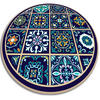VINYL TEPPICH Ø130 cm Portugiesische Fliesen - Dunkelblau, Kunststoff (130/130cm) - TULUP
