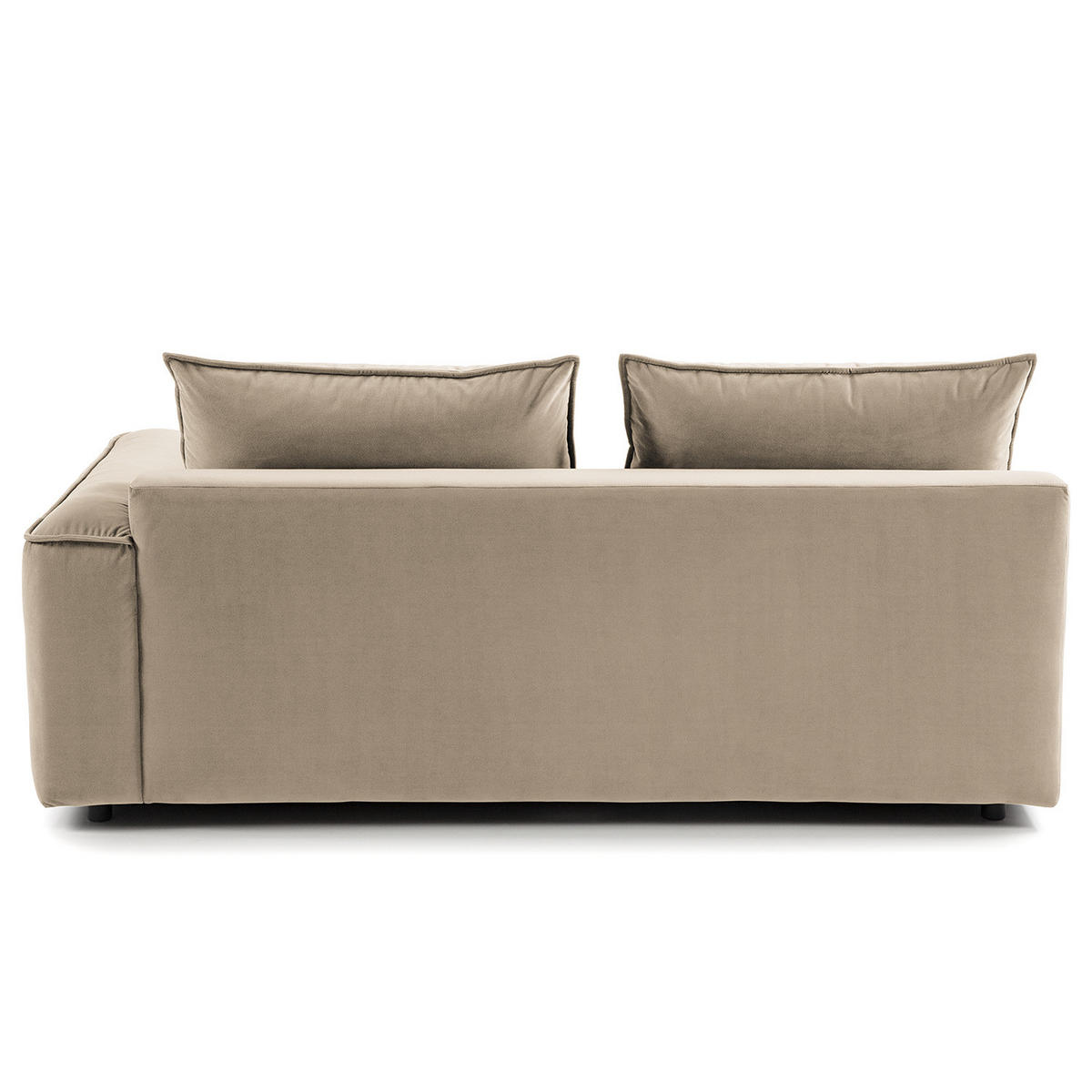 2,5-SITZER SOFA - modular - Beige/Schwarz, Holz/Kunststoff (189/80/99cm) - home24