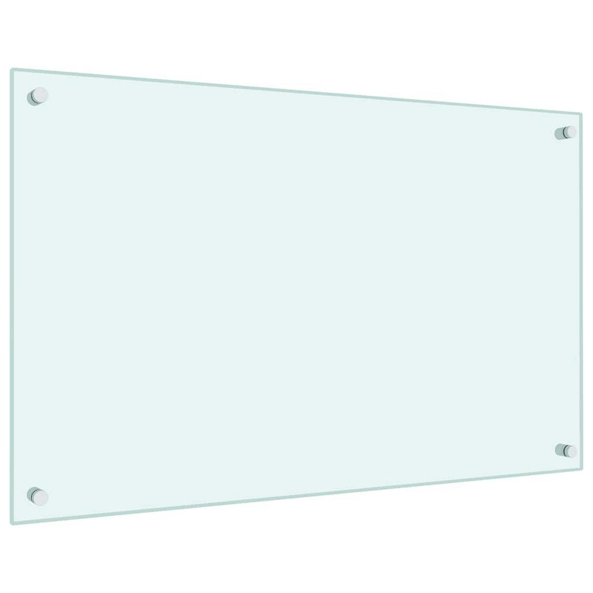 KÜCHENRÜCKWAND Glas 80x50 cm Weiß Wand-Spritzschutz - Weiß, Glas (80/50/0.6cm) - DELUKE