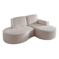 ECKSOFA Arlet In Stoff Riviera - Hellgrau, Holzwerkstoff/Textil (156/277cm) - Fun Möbel