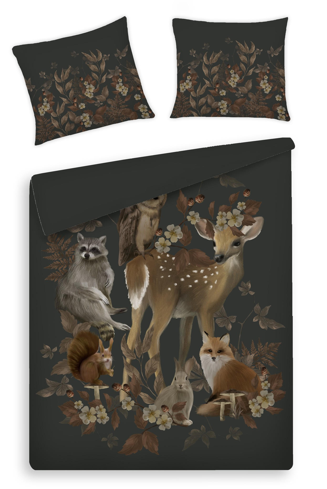 BETTWÄSCHE Vilderis - Dunkelbraun, Textil (160/200cm) - home&you