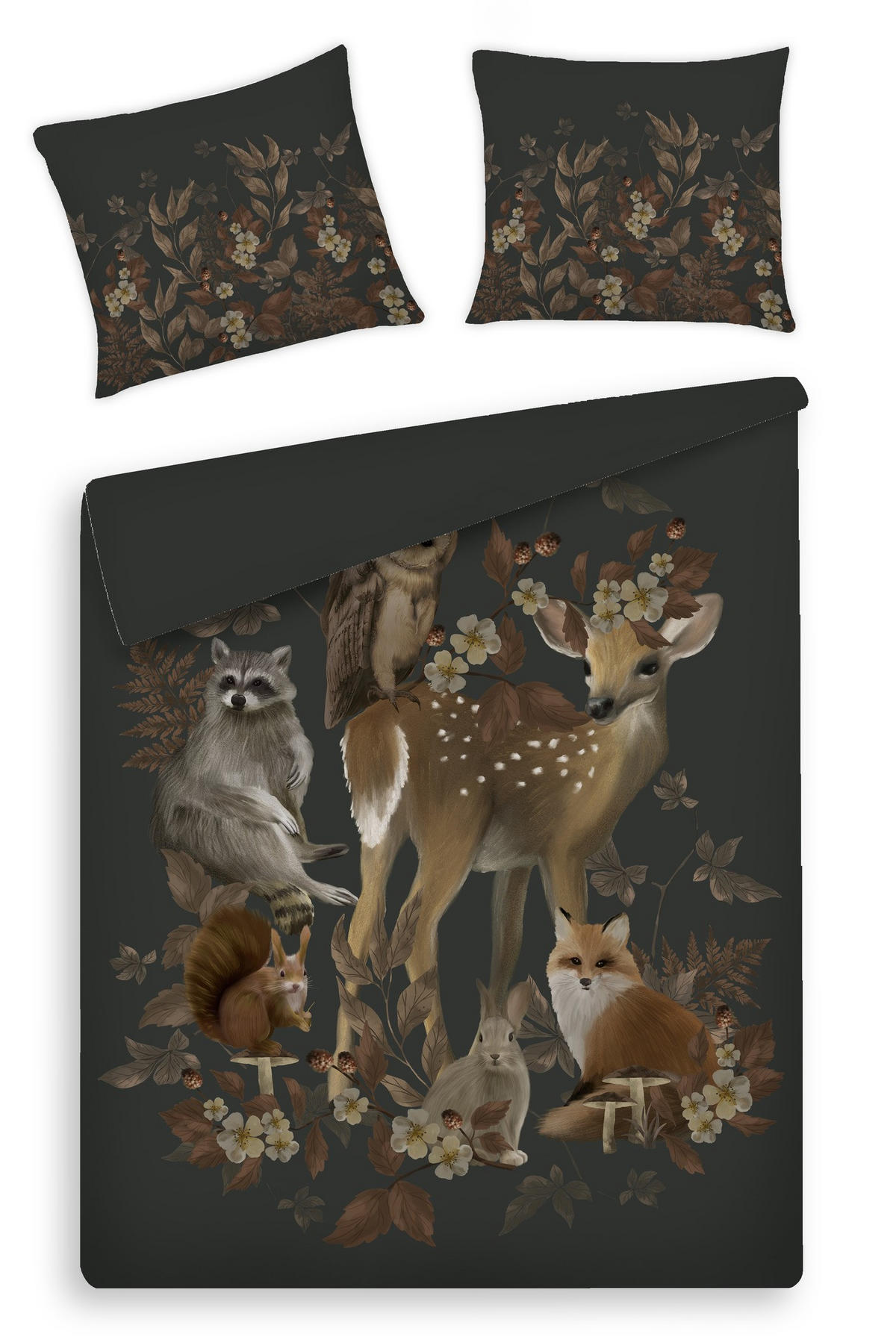 BETTWÄSCHE Vilderis - Dunkelbraun, Textil (160/200cm) - home&you