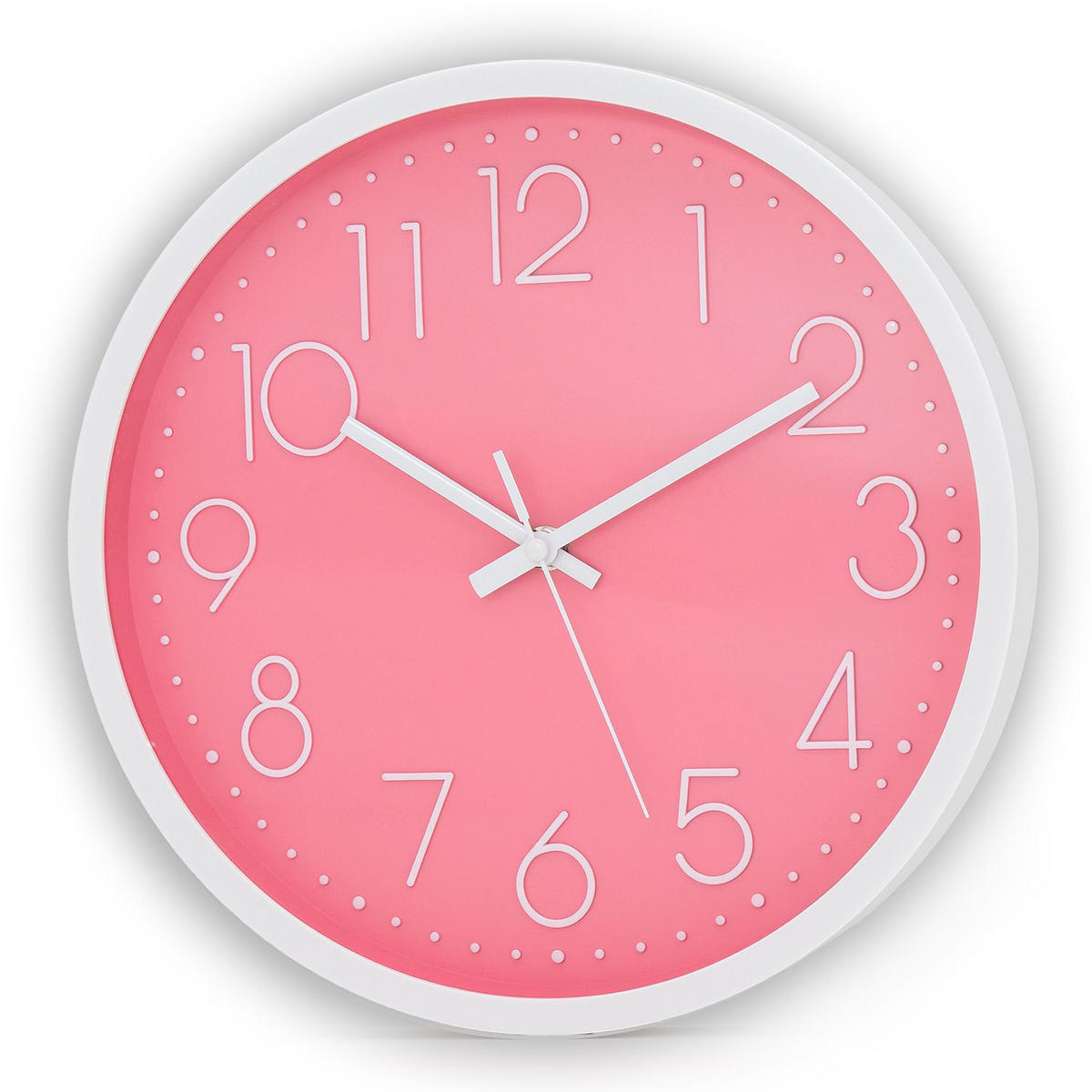 WANDUHR 30.5 cm - Pink, Kunststoff (30.5/30.5/4.5cm) - Intirilife
