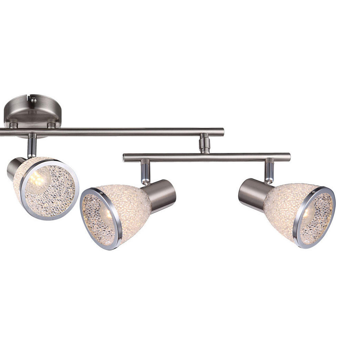 LED DECKENLEUCHTE Acryl Silber matt - Silberfarben, Metall (74/74/18.5cm) - Globo Lighting