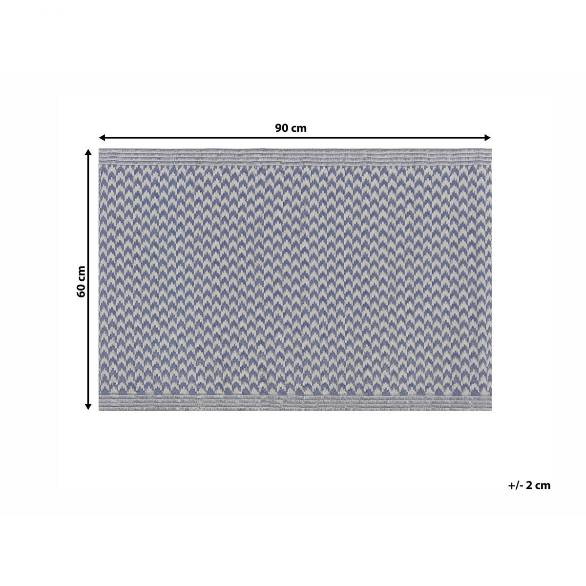 OUTDOOR-TEPPICH Mango 90/60 cm - Blau, Kunststoff (60/90cm) - Beliani