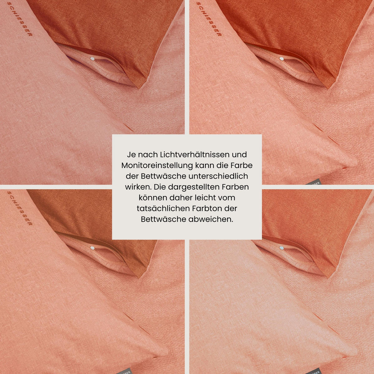 BETTWÄSCHESET Doubleface - Renforcé - 2-teilig - 135 x 200 cm - Terrakotta - Terracotta, Textil (135/200cm) - SCHIESSER