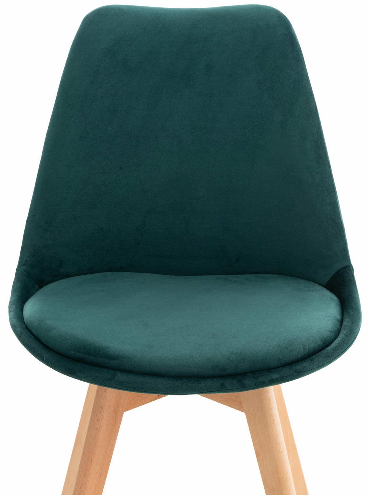 ESSZIMMERSTUHL Lines, Samt grün - Naturfarben/Grün, Holz/Textil (49/83/50cm) - TPFLiving