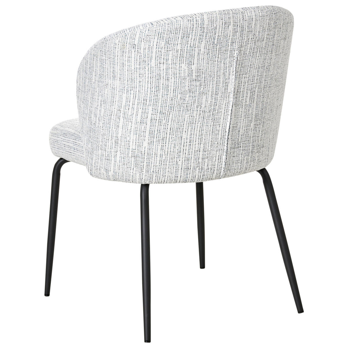 ESSZIMMERSTUHL 2er-Set Weiß/Blau Zana - Blau/Weiß, Textil (55/81/56cm) - Beliani