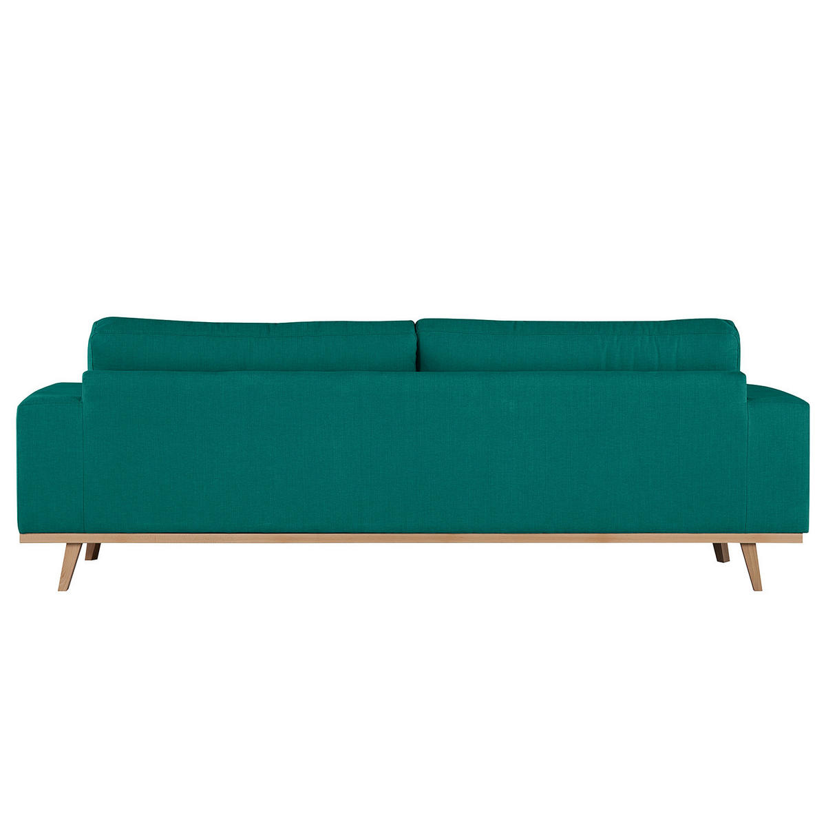 3-SITZER SOFA - Buchefarben/Petrol, Buchenholz/Textil (237/81/88cm) - home24