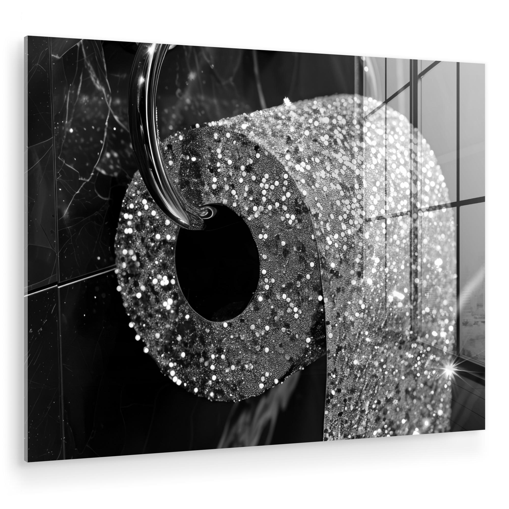 MuchoWow Acrylglasbild Silber 80x60 cm