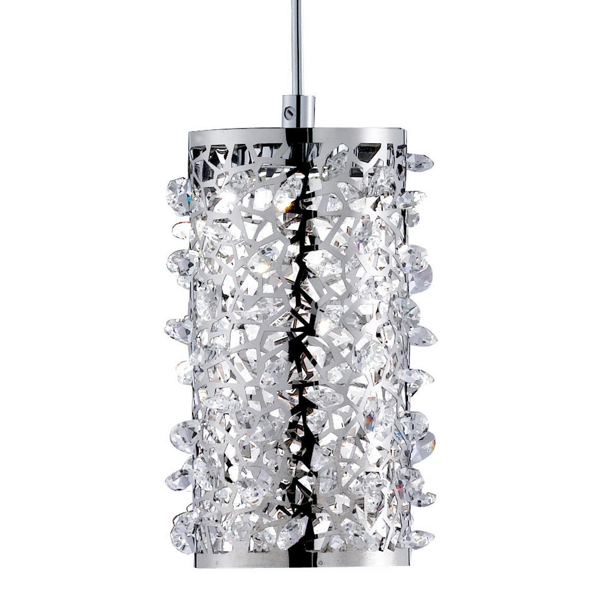 LED HÄNGELEUCHTE GLOSSY Silber Chrom - Silberfarben, Metall (11/11/150cm)