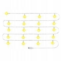 LICHTERKETTE Schneeflocken 3m - Weiß, Kunststoff (1/1/300cm) - KRUMAD