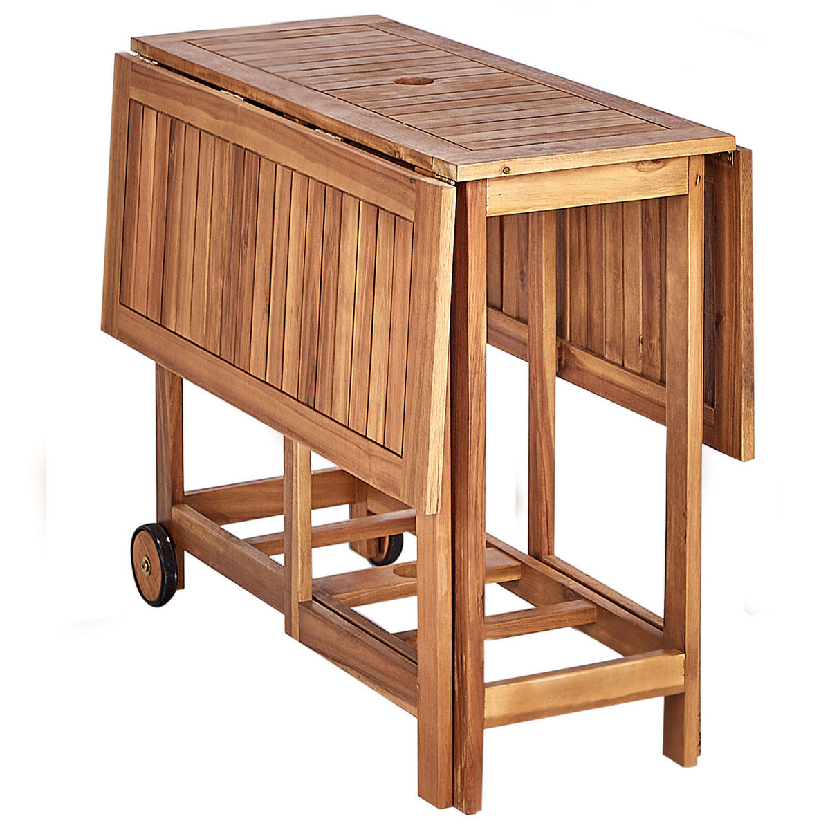 GARTENMÖBEL SET 4-Sitzer Akazienholz hellbraun Frassine - Hellbraun, Holz - Beliani
