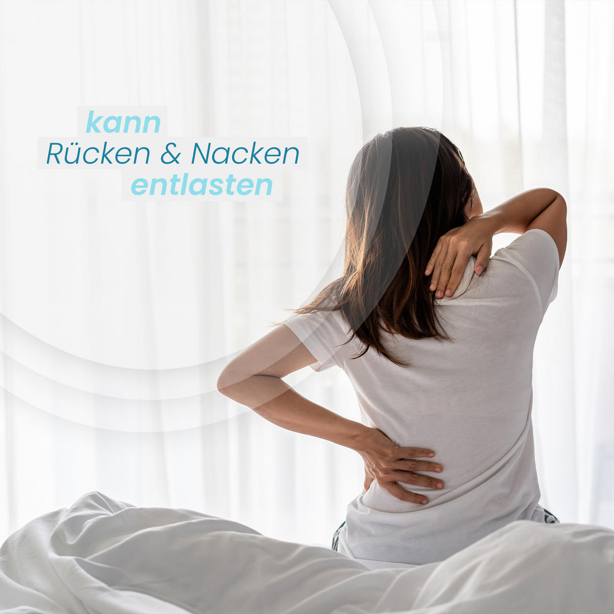 LENDENKISSEN aus Memory-Schaum viscoelastisch 29x48x5 cm - Weiß, Textil (27/50cm) - Bestlivings