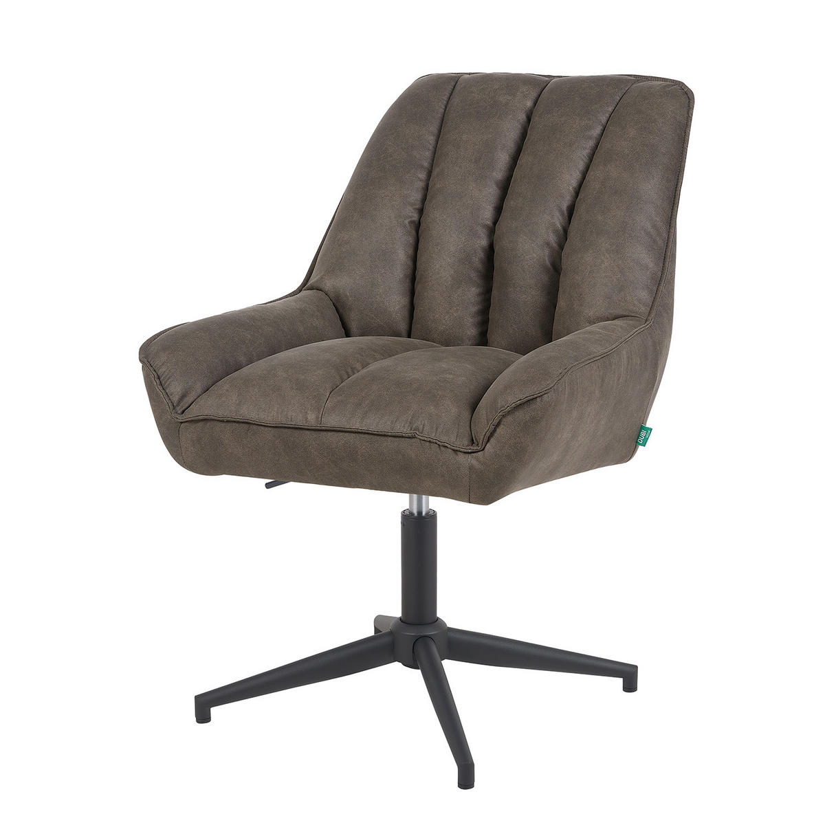 BÜROSTUHL Mika-Yara 2er-Set - Taupe/Schwarz, Textil/Metall (60/85/68cm) - DUBI Möbel