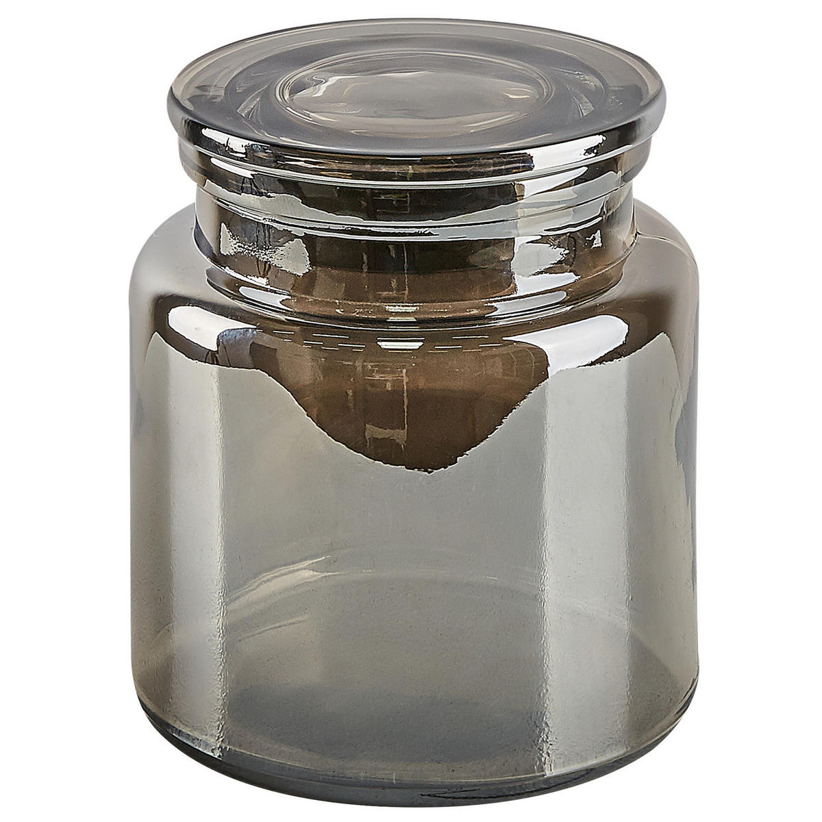 BADEZIMMER Set 3-teilig Glas grau Managua - Schwarz/Grau, Glas (10/16/10cm) - Beliani