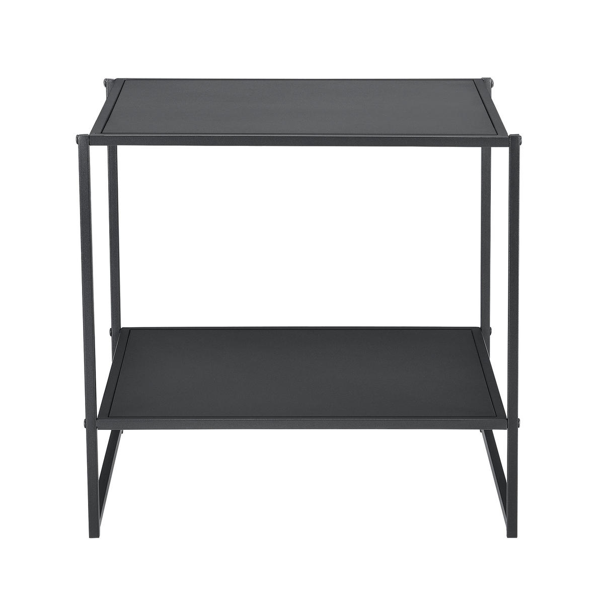 BEISTELLTISCH Salsnes - Schwarz, Metall (51/53/51cm) - [en.casa]