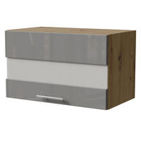 KLAPPHÄNGESCHRANK Essen W4BS/60/LAM Grau Hochglanz / Eiche Artisan Matt 60 / 32,5 / 36cm - Eiche Artisan/Grau, Holz/Holzwerkstoff (60/36/32.5cm) - Feldmann-Wohnen