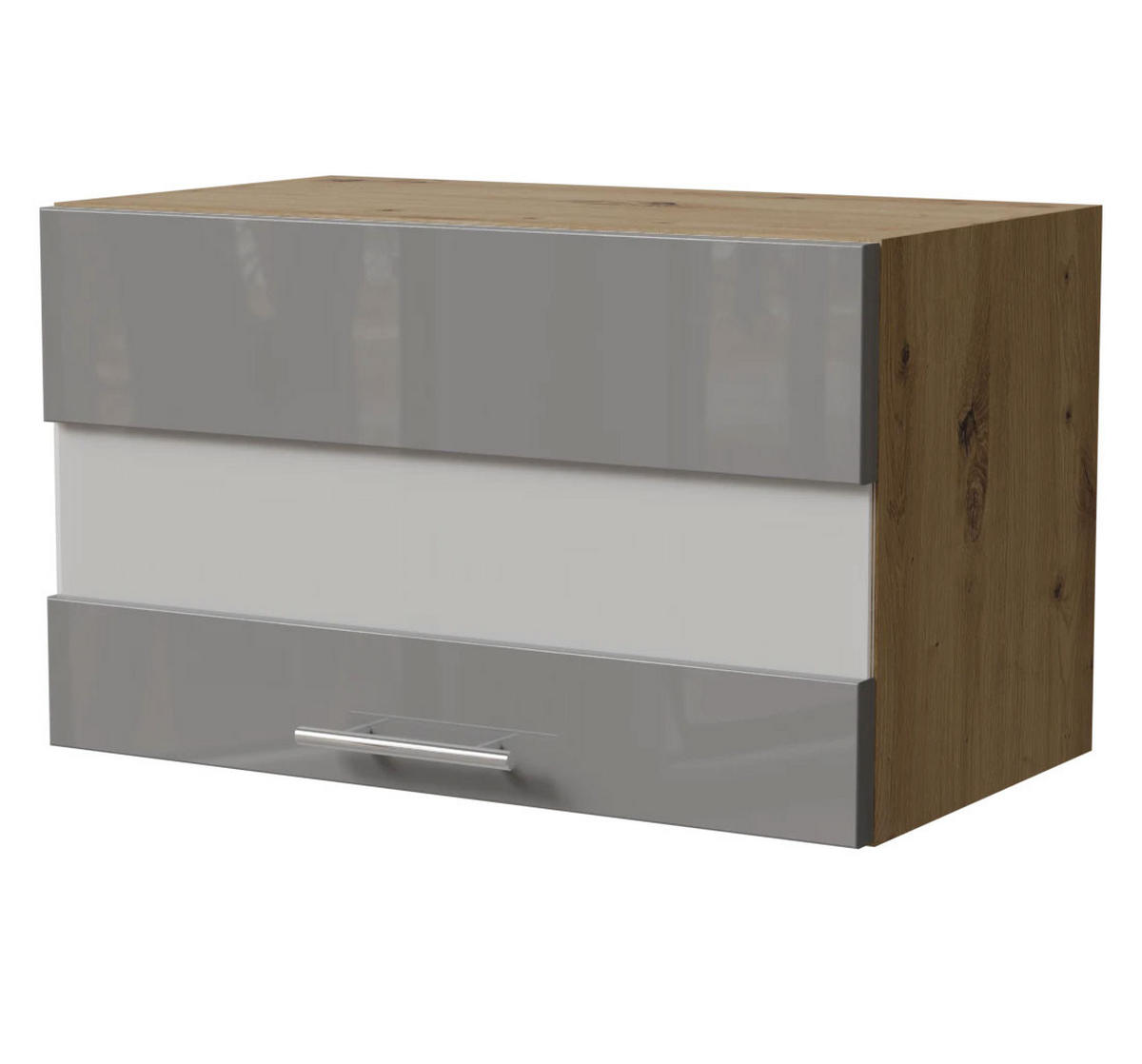 KLAPPHÄNGESCHRANK Essen W4BS/60/LAM Grau Hochglanz / Eiche Artisan Matt 60 / 32,5 / 36cm - Eiche Artisan/Grau, Holz/Holzwerkstoff (60/36/32.5cm) - Feldmann-Wohnen