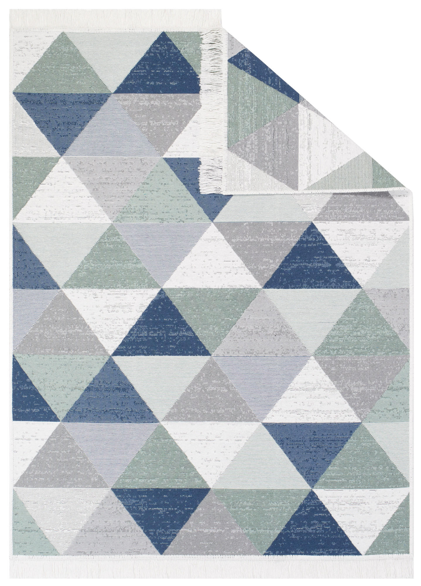 TEPPICH AZTECA Grau 60/110 cm - Blau/Grau, Textil (60/110cm) - Tapiso