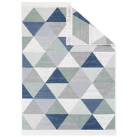 TEPPICH AZTECA Grau 60/110 cm - Blau/Grau, Textil (60/110cm) - Tapiso