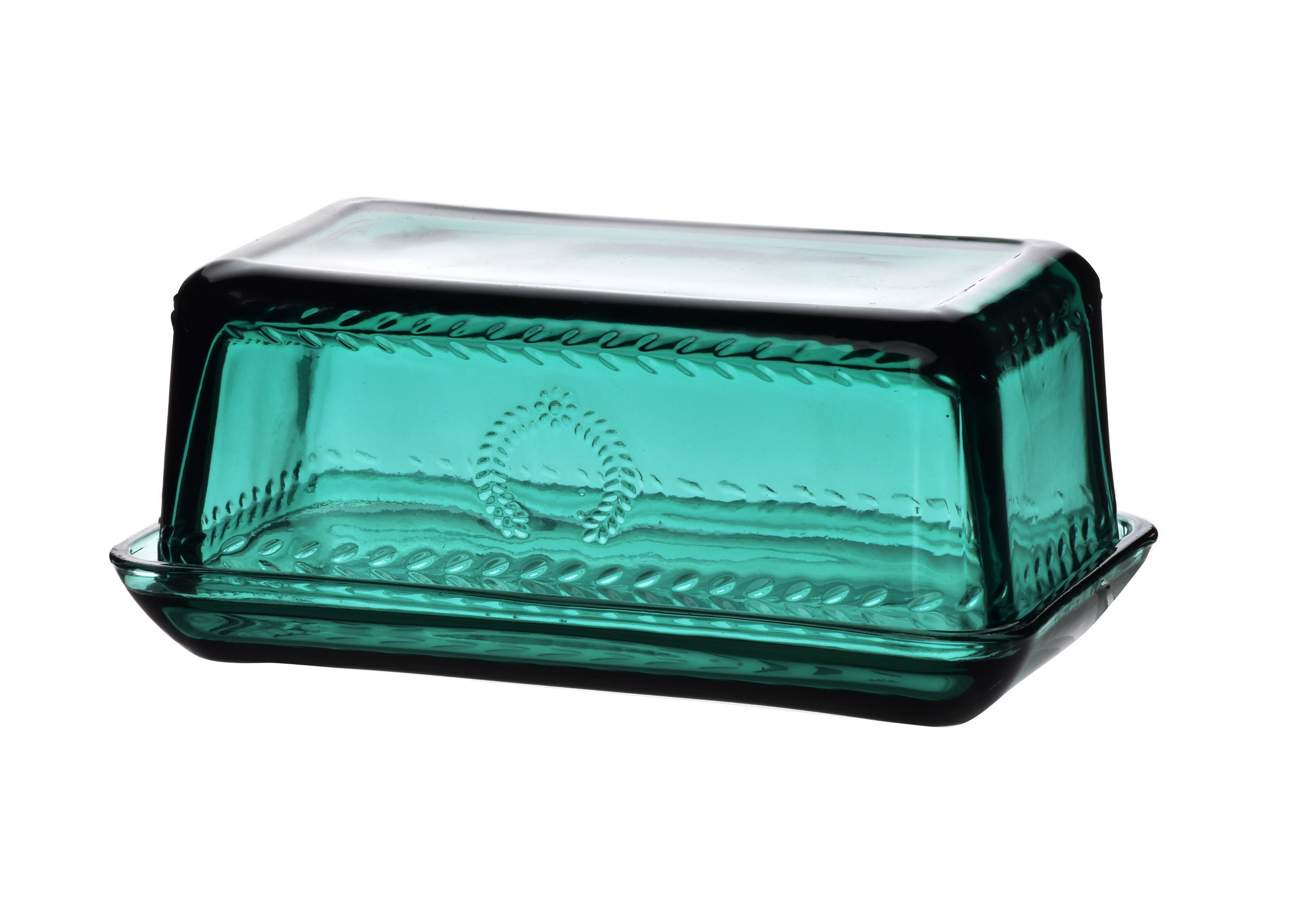 BUTTERDOSE Ecila Grün 17/9/10 cm Glas - Grün, Glas (9/10/17cm) - Mondex
