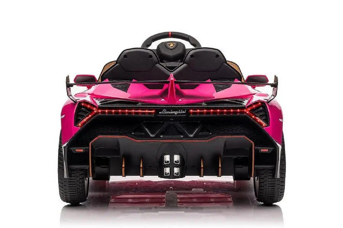 KINDER ELEKTROAUTO Lamborghini Veneno 615B pink Allradantrieb, EVA-Reifen, Kunstledersitz, lizenziert, 12V 7Ah Akku - Pink, Kunststoff (111/61/45cm) - Es-Toys
