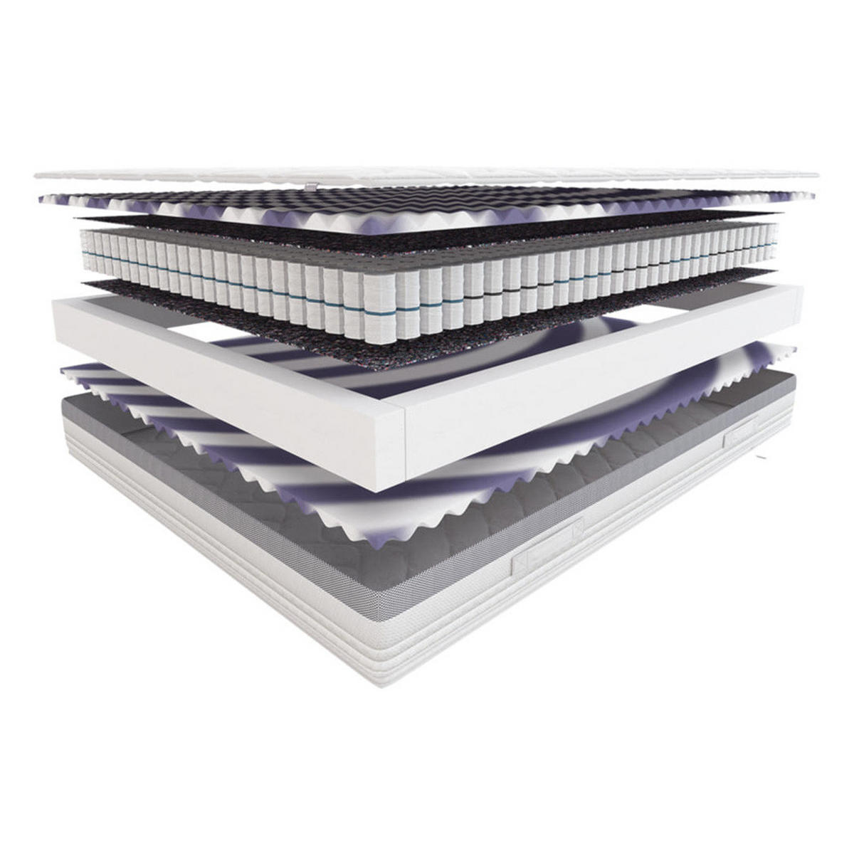 TASCHENMATRATZE Cha-Cha im Tencel New-Bezug - Weiß, Textil (90/200cm) - Hilding