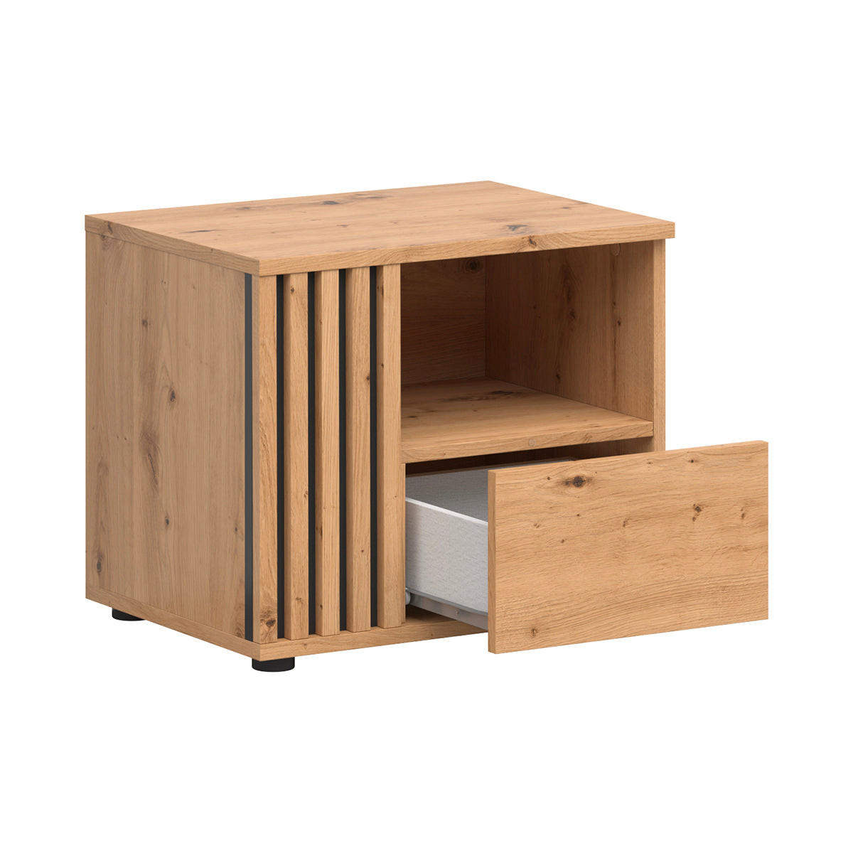 NACHTTISCH Ezra Holz - Braun, Holzwerkstoff (55/46/40cm) - Petits-meubles