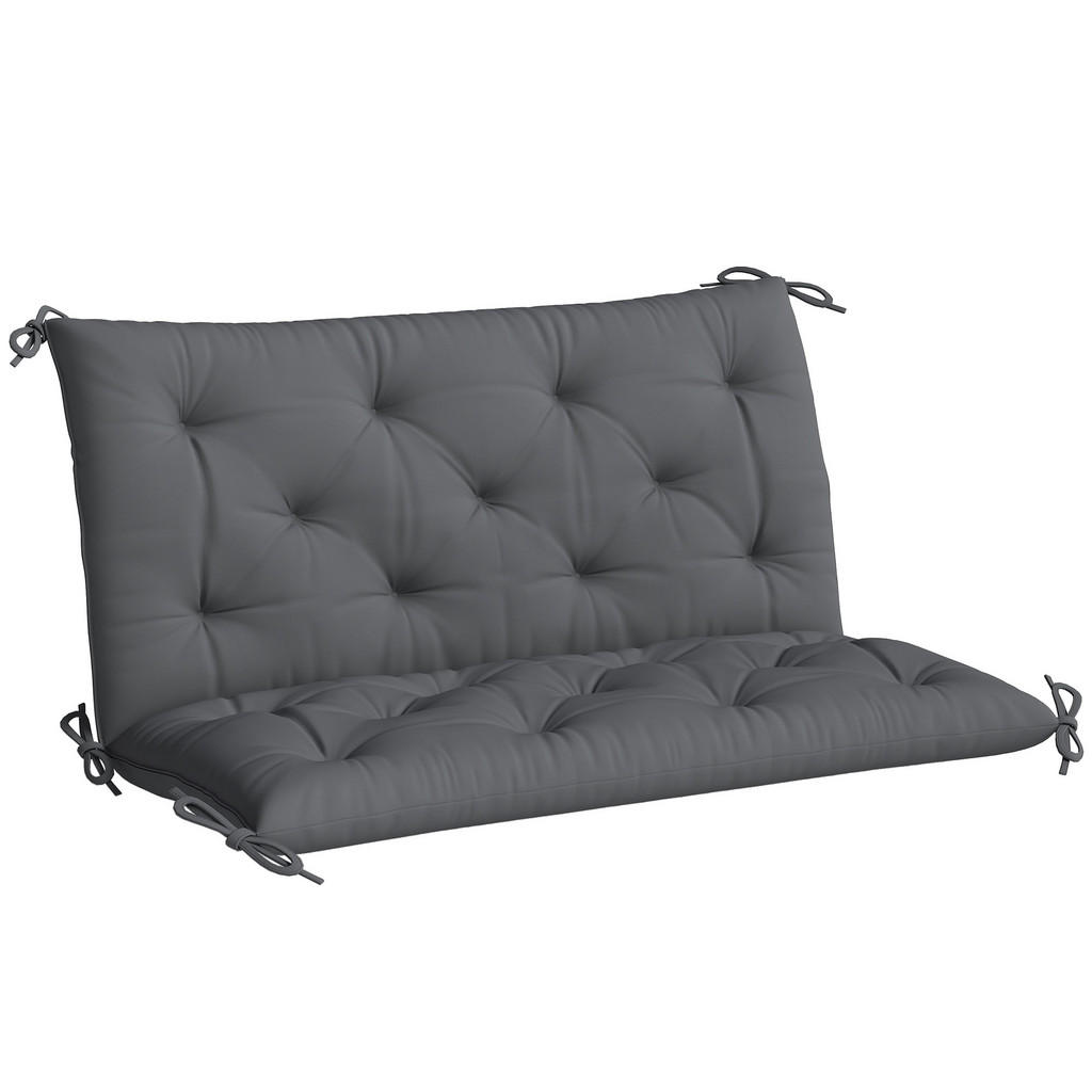 Outsunny BANKAUFLAGE Sedací polštář Opěrák Čalounění pro lavičku 100x98x8 cm