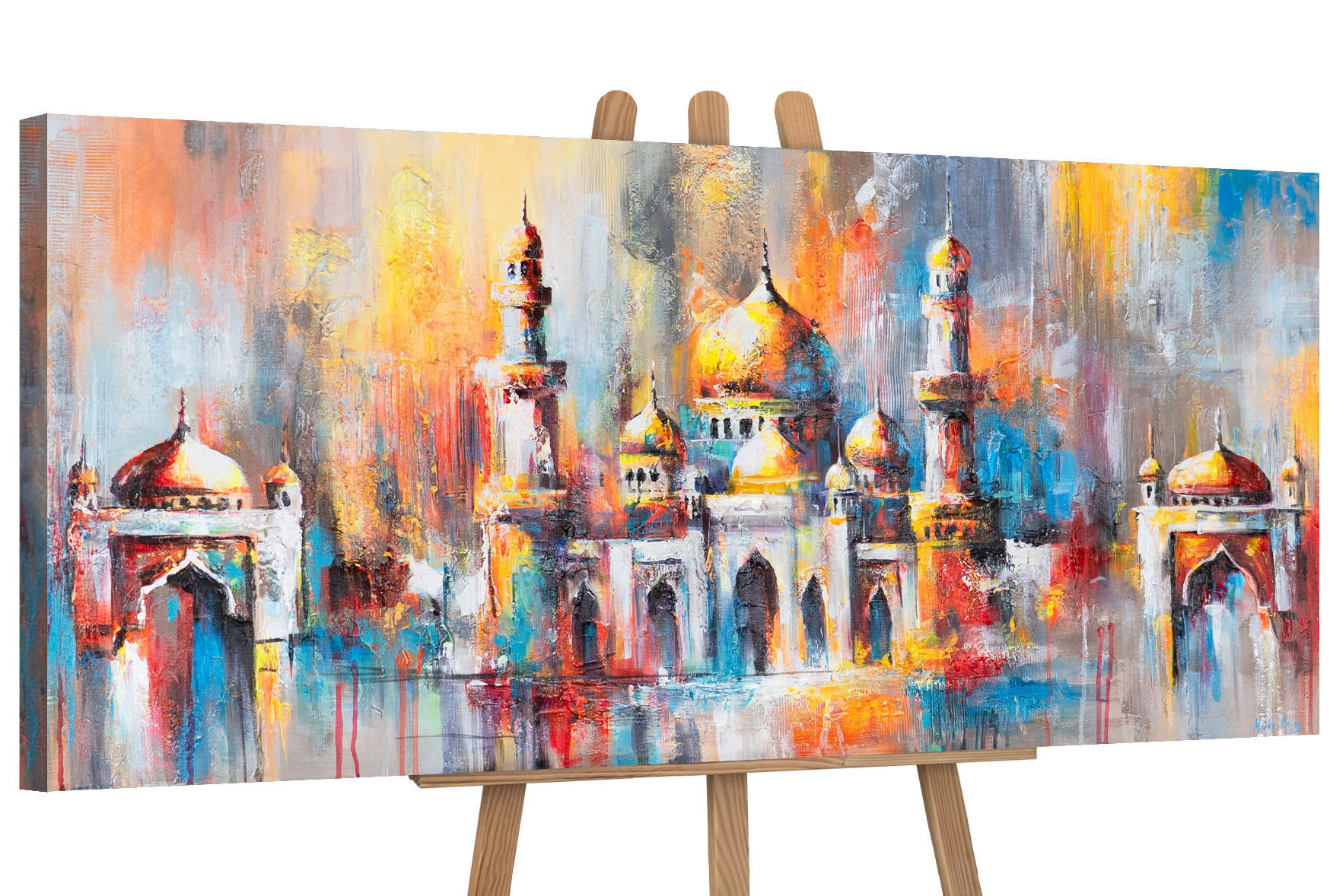 GEMÄLDE Ausstrahlung auf Keilrahmen 115x50 cm - Multicolor, Holz (115/50cm) - YS-art gallery