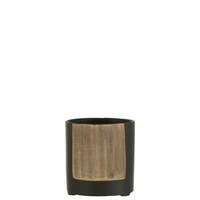 BLUMENTOPF MARIA - Töpferei - Schwarz - L - Ø 14,5 cm - Schwarz, Keramik (14.5/15.5cm) - J-Line