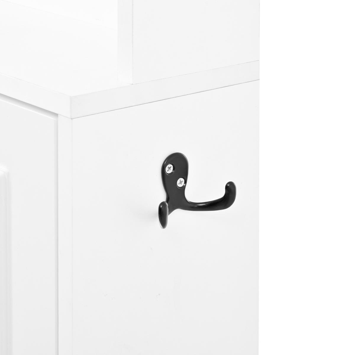 FLURGARDEROBE Schuhschrank Haken 3 Klapptüren Kompakt - Weiß, Holzwerkstoff (66/180/17cm) - FLIEKS