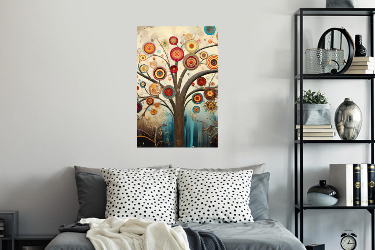 WANDTATTOO Baum - Baum des Lebens - Farbe 40x60 cm - Braun, Kunststoff (40/60/0.1cm) - MuchoWow