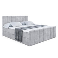 BOXBETT MOETI-Z - 180x200 cm - H4 - Hellgrau - Hellgrau, Holzwerkstoff (180/200cm) - ALTDECOR